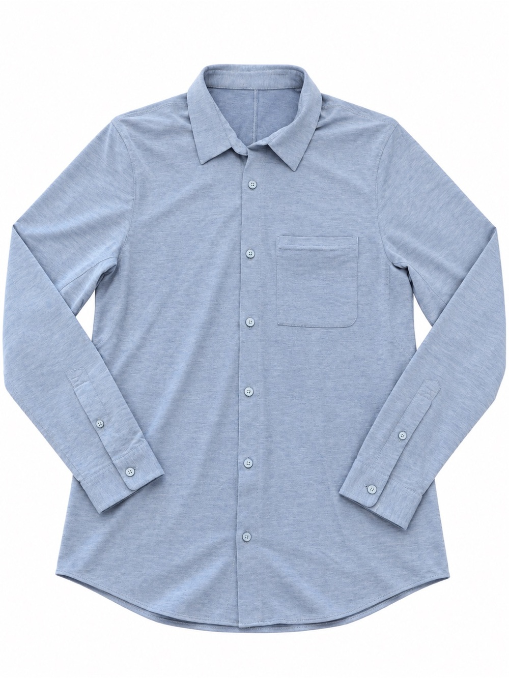 Lululemon Men’s Long Sleeve Button-Up Dress Shirt Blue Heather